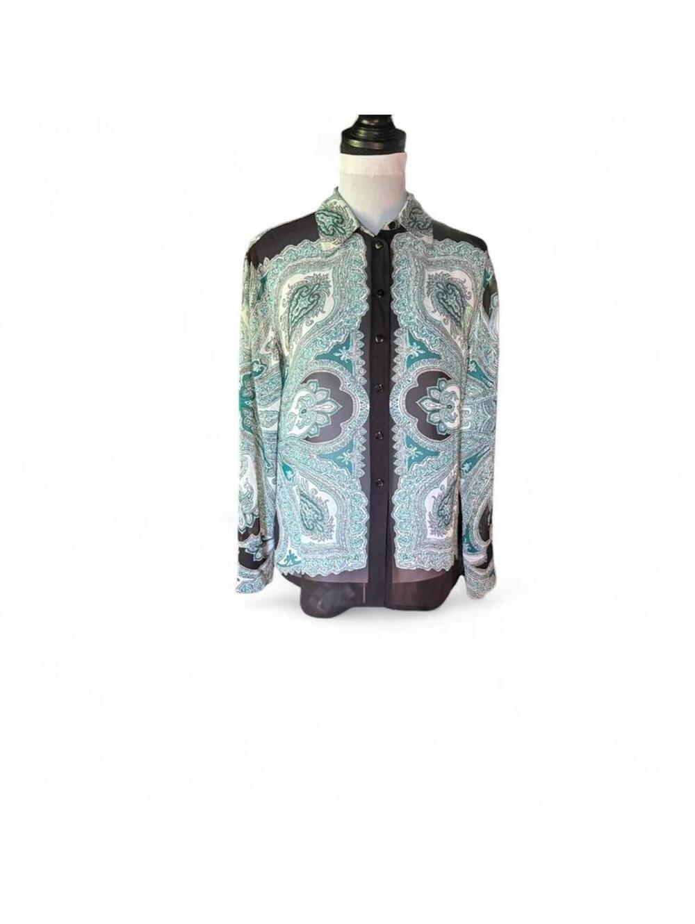INC international concepts paisley shirt size 2